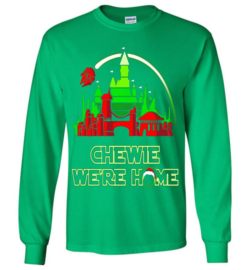 Inktee Store - Christmas Mickey Santa Disney Chewie Were Home Long Sleeve T-Shirt Image