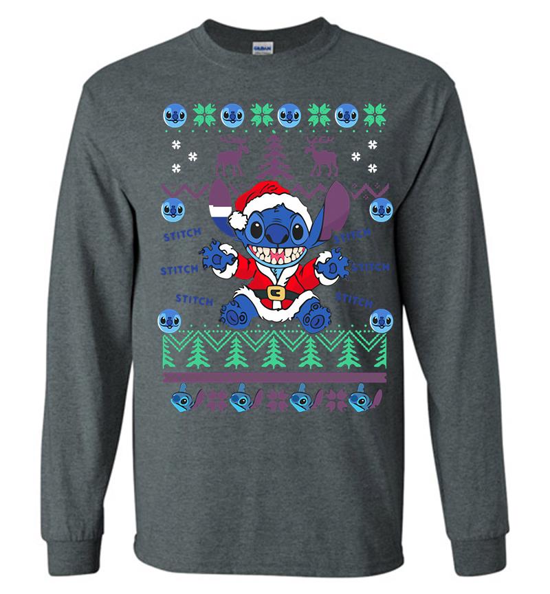 Inktee Store - Christmas Stitch Claus Long Sleeve T-Shirt Image