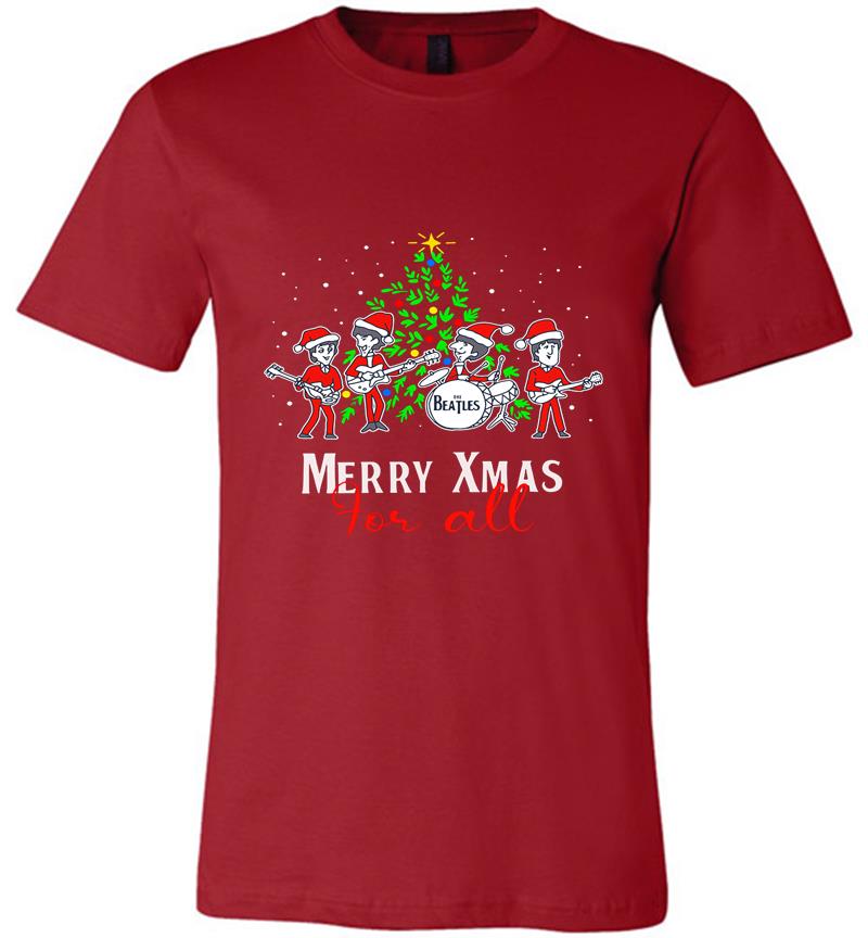 Inktee Store - Christmas The Beatles Cartoon Merry Xmas For All Premium T-Shirt Image