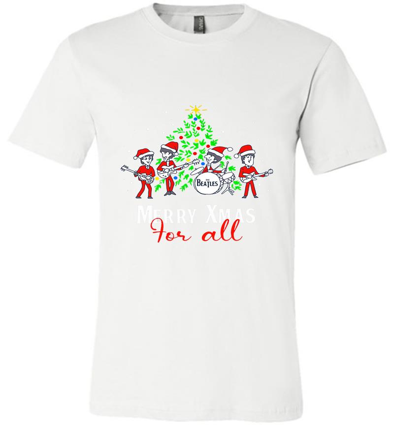 Inktee Store - Christmas The Beatles Cartoon Merry Xmas For All Premium T-Shirt Image