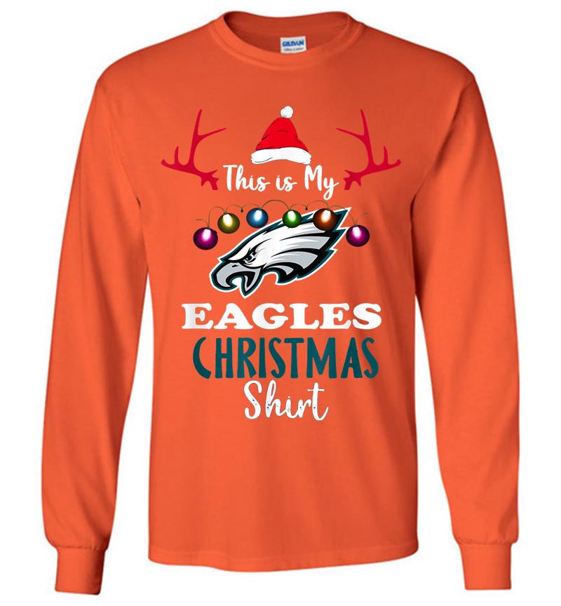 Inktee Store - Christmas This Is My Football Philadelphia Eagle Team Long Sleeve T-Shirt Image