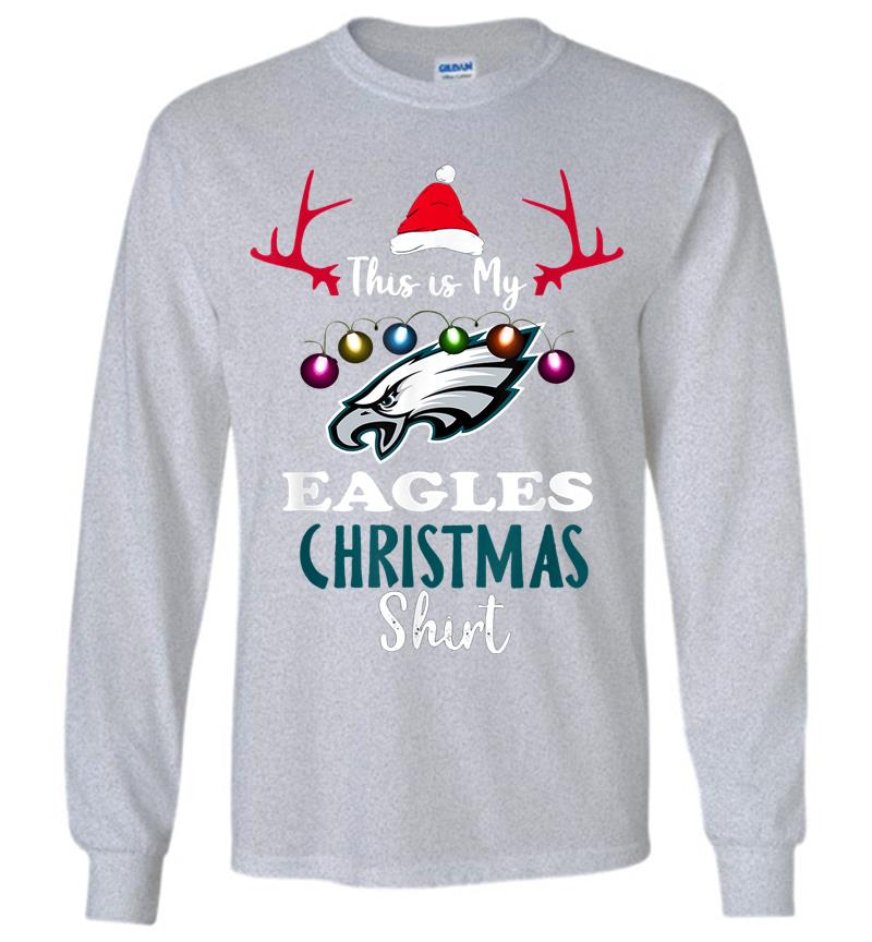 Inktee Store - Christmas This Is My Football Philadelphia Eagle Team Long Sleeve T-Shirt Image