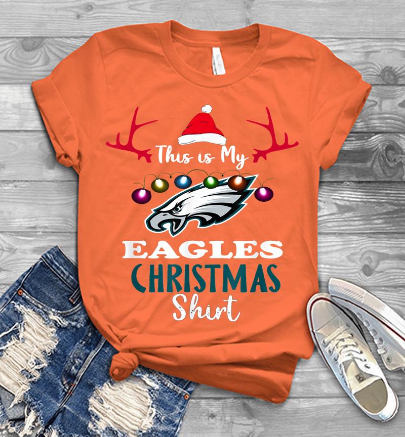 Inktee Store - Christmas This Is My Football Philadelphia Eagle Team Mens T-Shirt Image