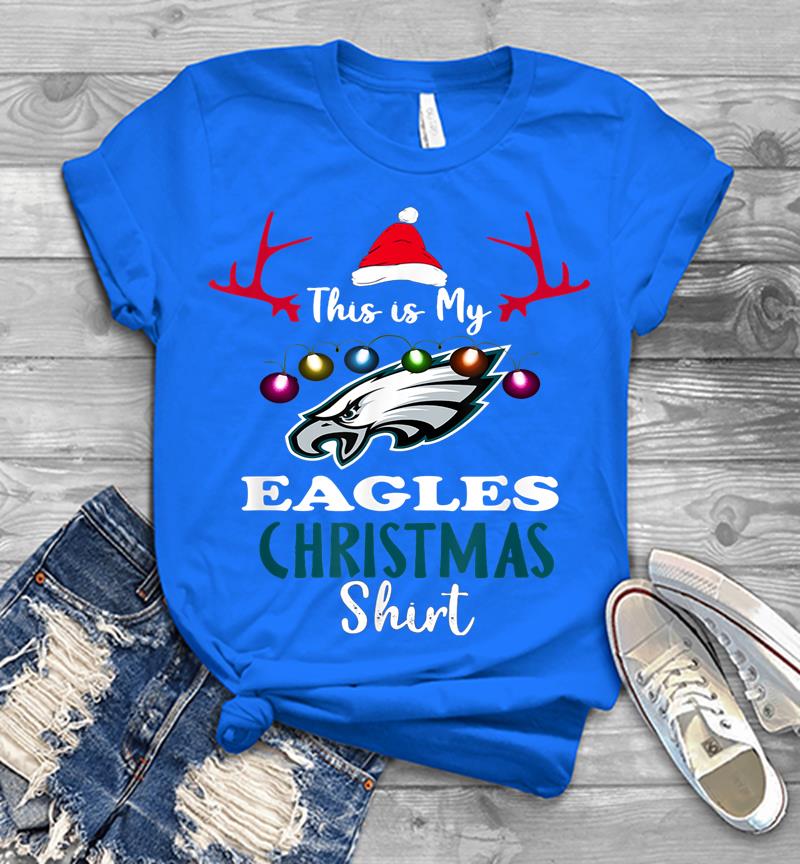 Inktee Store - Christmas This Is My Football Philadelphia Eagle Team Mens T-Shirt Image