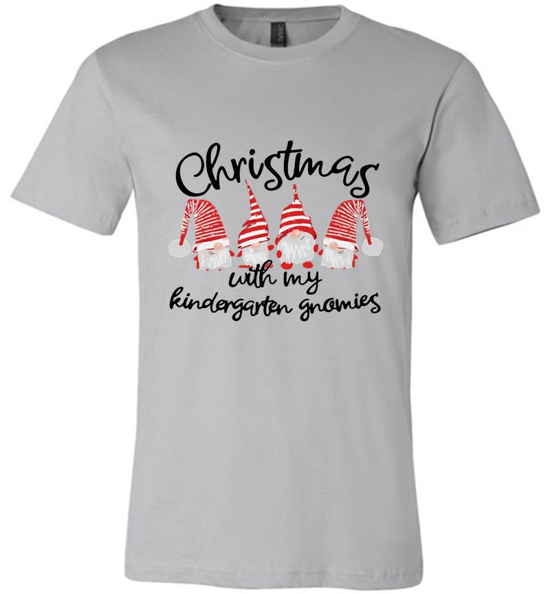 Inktee Store - Christmas With My Kindergarten Gnomies Premium T-Shirt Image
