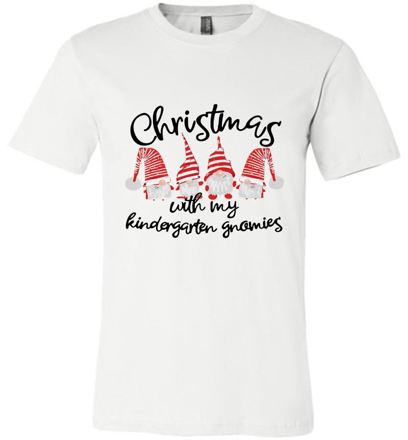Inktee Store - Christmas With My Kindergarten Gnomies Premium T-Shirt Image