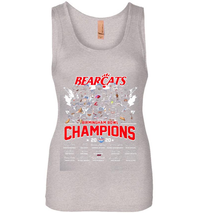 Inktee Store - Cincinnati Bearcats Football Champions 2020 Birmingham Bowl Signature Womens Jersey Tank Top Image