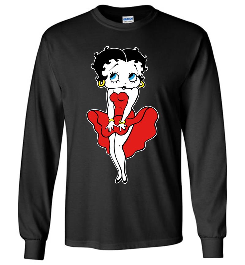 Classic Betty Boop Cartoon Character Long Sleeve T-Shirt