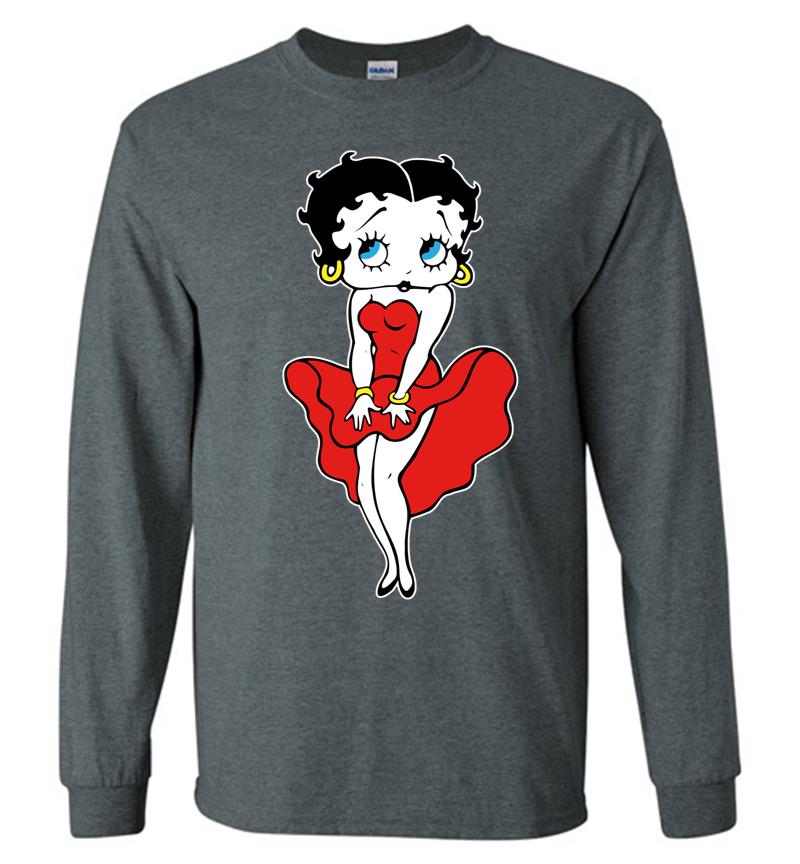 Inktee Store - Classic Betty Boop Cartoon Character Long Sleeve T-Shirt Image