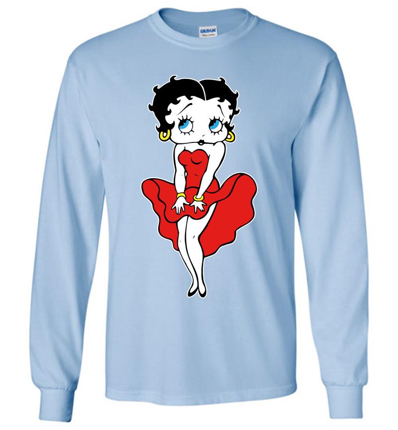 Inktee Store - Classic Betty Boop Cartoon Character Long Sleeve T-Shirt Image