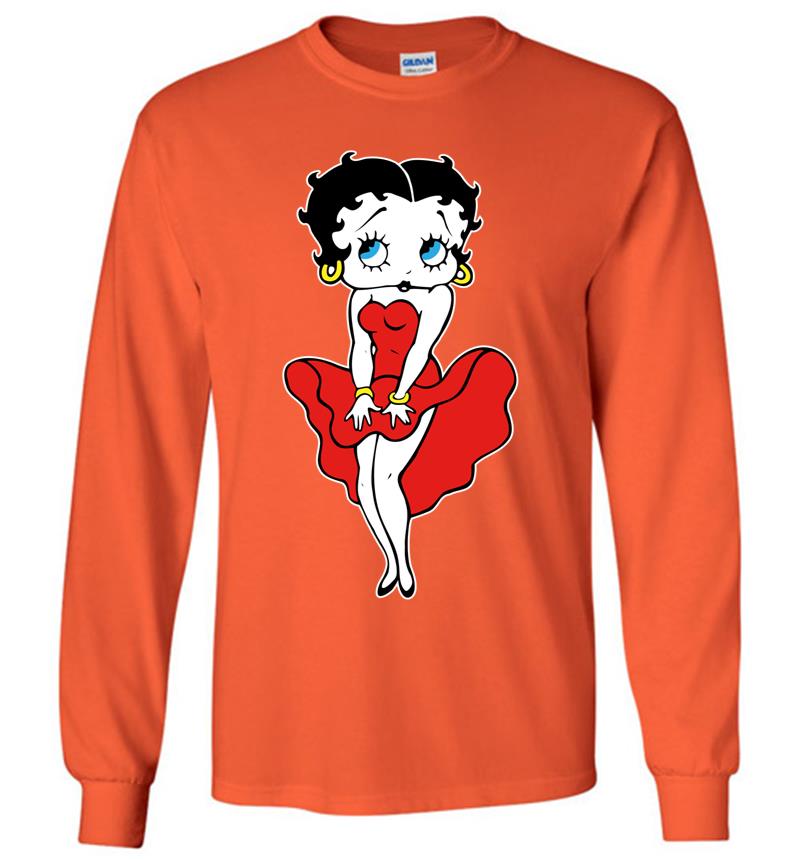 Inktee Store - Classic Betty Boop Cartoon Character Long Sleeve T-Shirt Image