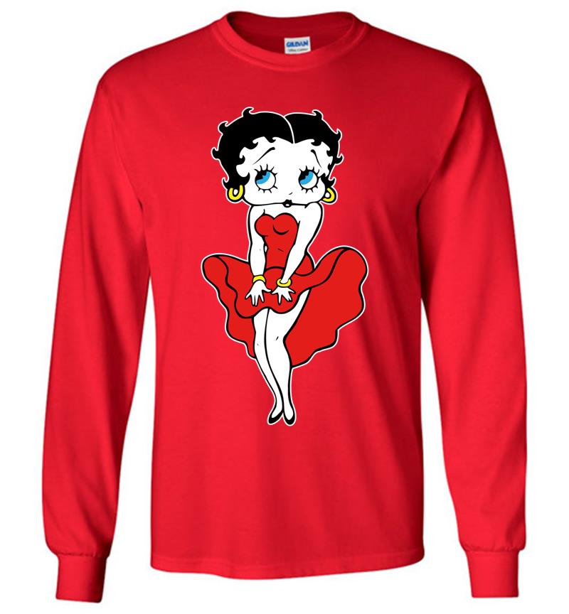 Inktee Store - Classic Betty Boop Cartoon Character Long Sleeve T-Shirt Image