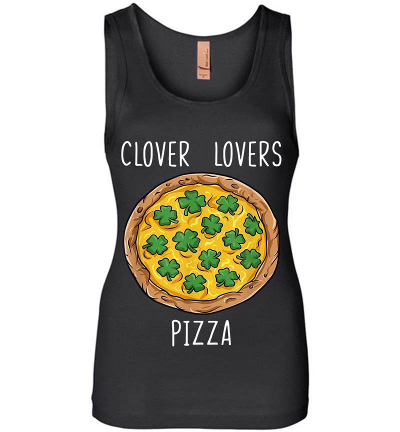 Clover Lovers Pizza St Patrick'S Day Funny Boys Girls Kids Womens Jersey Tank Top