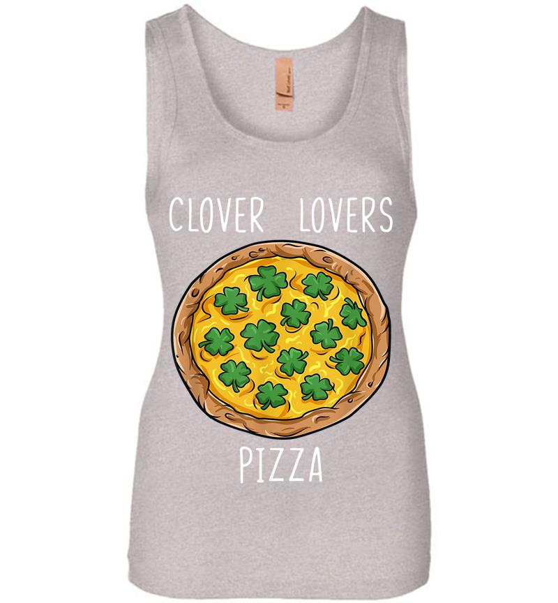 Inktee Store - Clover Lovers Pizza St Patrick'S Day Funny Boys Girls Kids Womens Jersey Tank Top Image