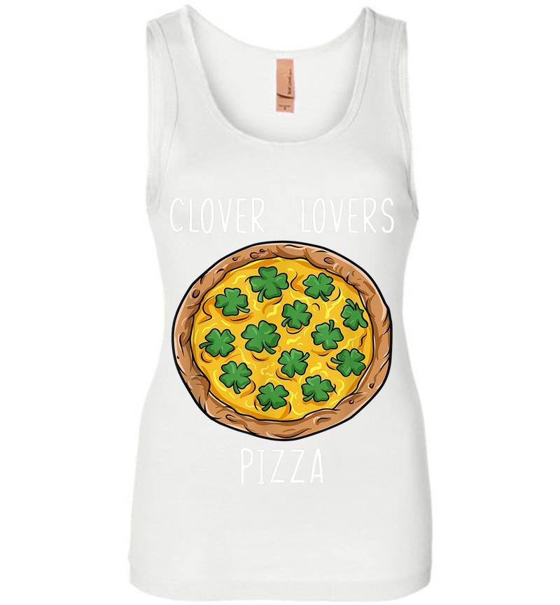 Inktee Store - Clover Lovers Pizza St Patrick'S Day Funny Boys Girls Kids Womens Jersey Tank Top Image