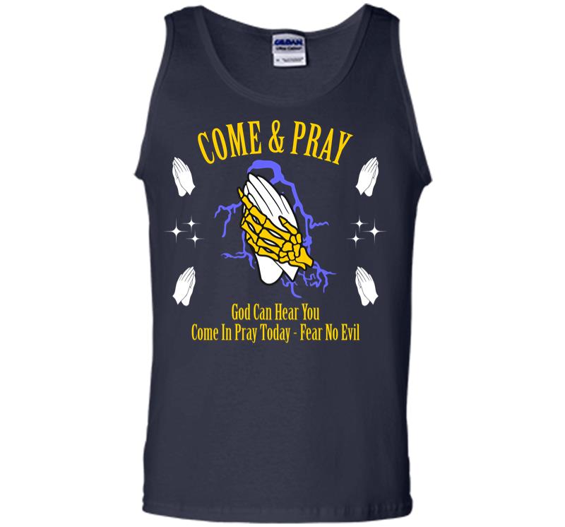 Inktee Store - Come And Pray Men Tank Top Image