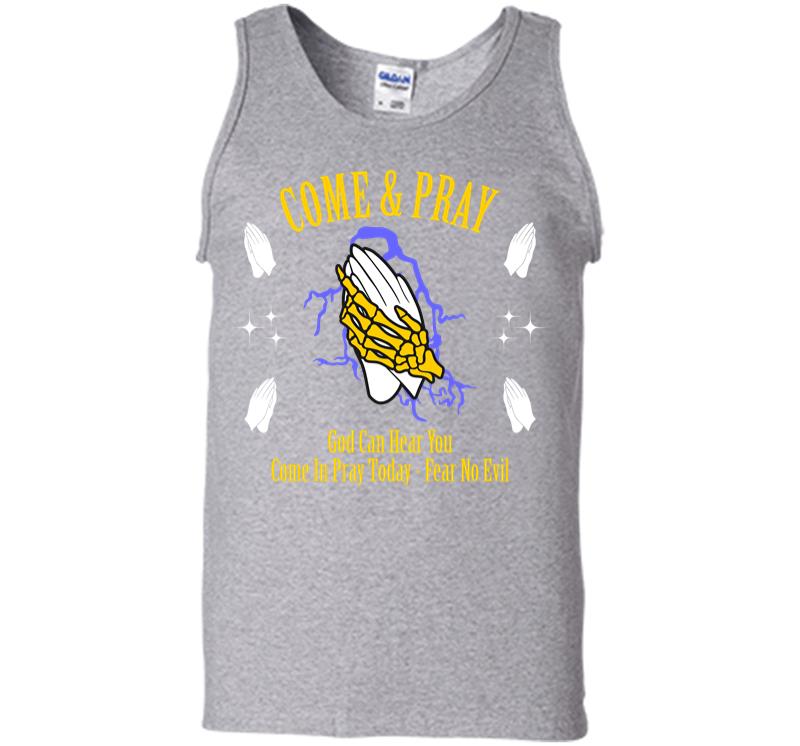 Inktee Store - Come And Pray Men Tank Top Image