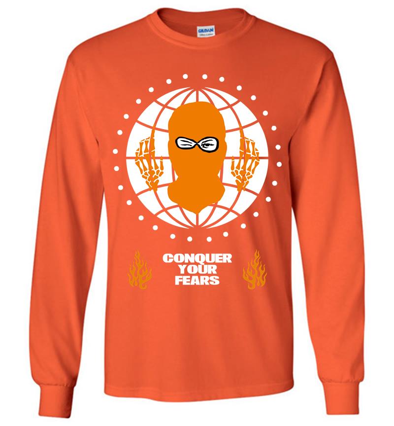 Inktee Store - Conquer Your Fears Long Sleeve T-Shirt Image