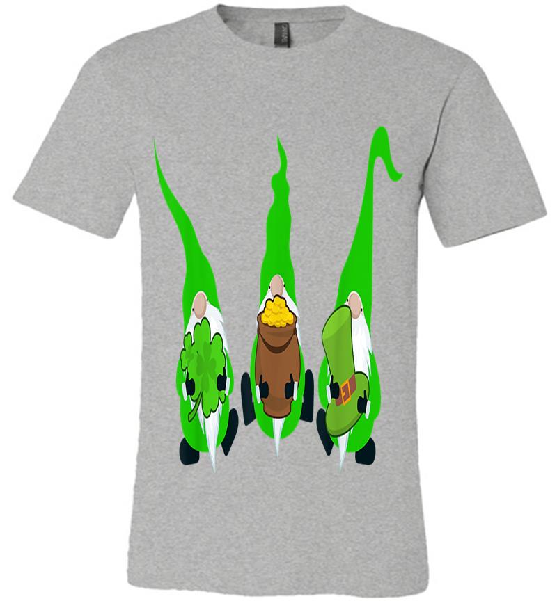 Inktee Store - Cute Gnomes St Patrick'S Day Green Irish Elf Tomte Lucky Premium T-Shirt Image