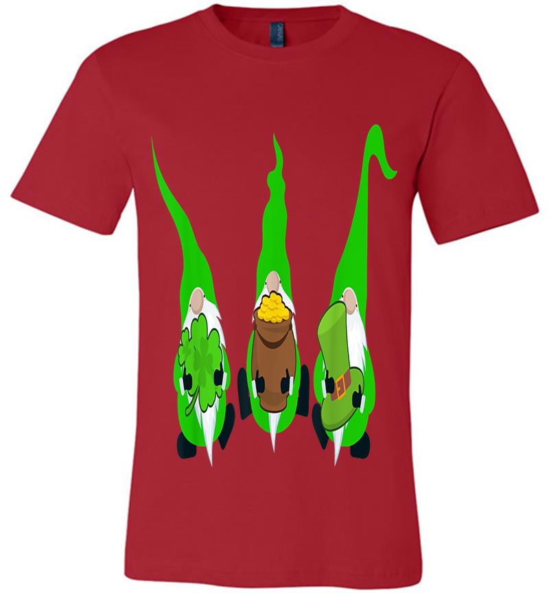 Inktee Store - Cute Gnomes St Patrick'S Day Green Irish Elf Tomte Lucky Premium T-Shirt Image