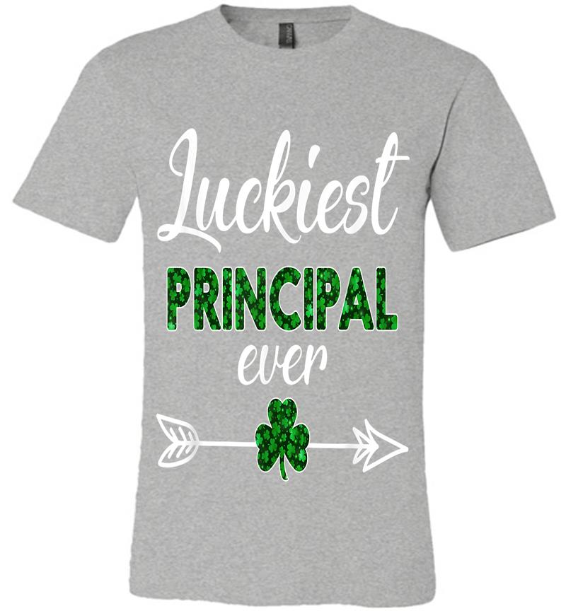 Inktee Store - Cute Luckiest Principal Ever St Patricks Day Premium T-Shirt Image