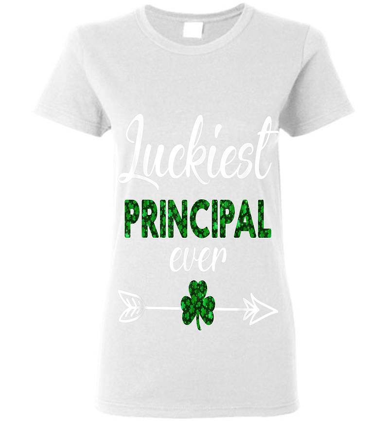 Inktee Store - Cute Luckiest Principal Ever St Patricks Day Womens T-Shirt Image