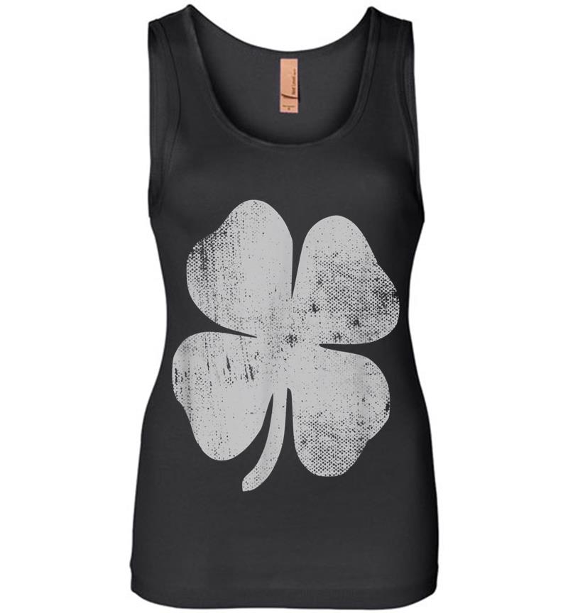 Cute Lucky Shamrock Four Leaf Clover St. Patrick'S Day Womens Jersey Tank Top