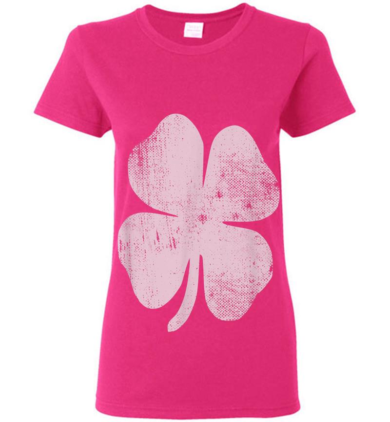 Inktee Store - Cute Lucky Shamrock Four Leaf Clover St. Patrick'S Day Womens T-Shirt Image