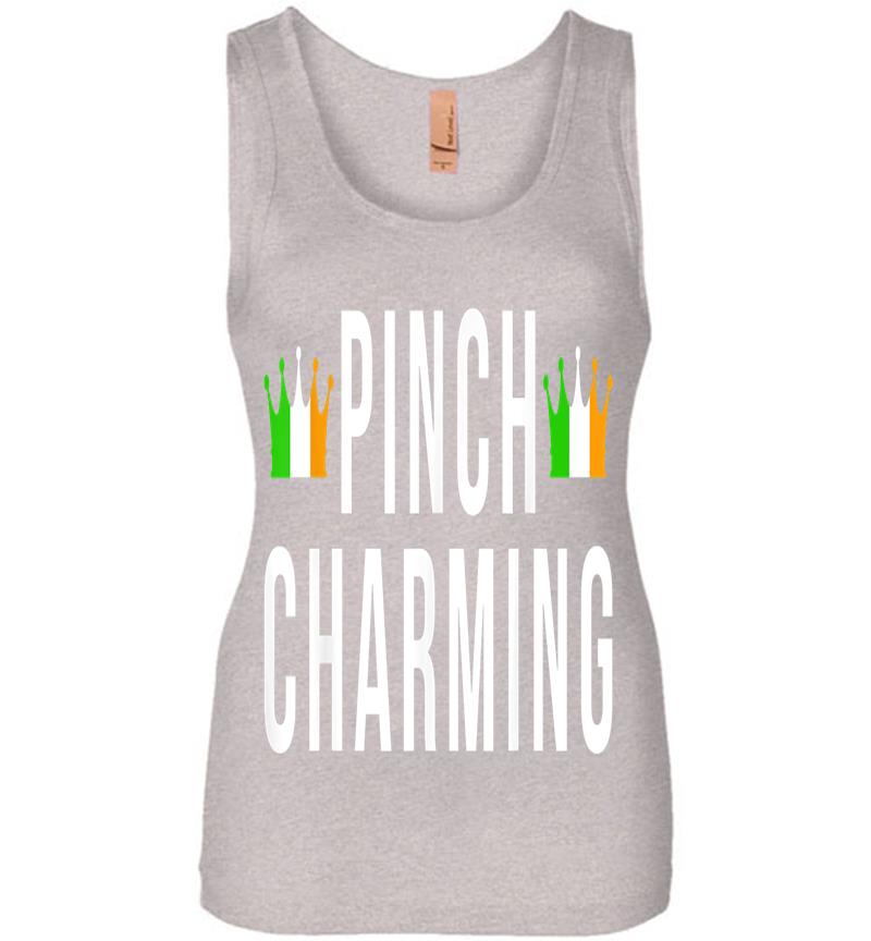 Inktee Store - Cute St Patricks Day Design For The Pinch Charming Student Womens Jersey Tank Top Image