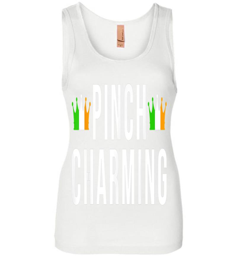 Inktee Store - Cute St Patricks Day Design For The Pinch Charming Student Womens Jersey Tank Top Image