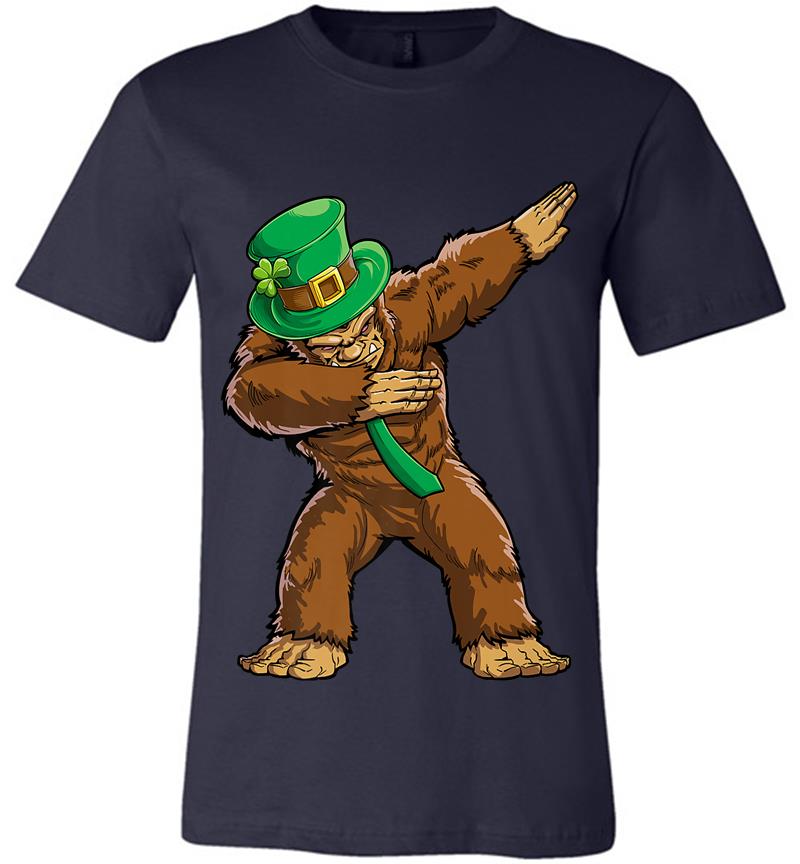 Inktee Store - Dabbing Bigfoot St Patricks Day Boys Leprechaun Sasquatch Premium Premium T-Shirt Image