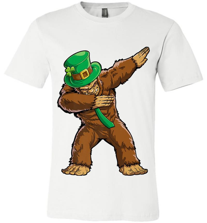 Inktee Store - Dabbing Bigfoot St Patricks Day Boys Leprechaun Sasquatch Premium Premium T-Shirt Image