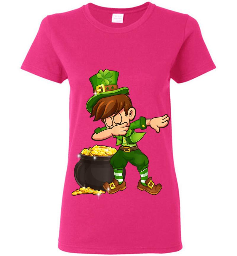 Inktee Store - Dabbing Boys Leprechaun St Patricks Day Shamrock Kids Womens T-Shirt Image