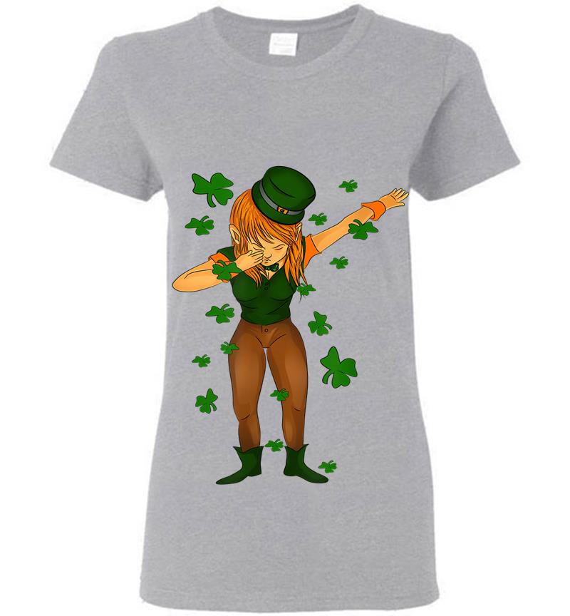 Inktee Store - Dabbing Leprechaun St. Patricks Day For Kids Womens T-Shirt Image