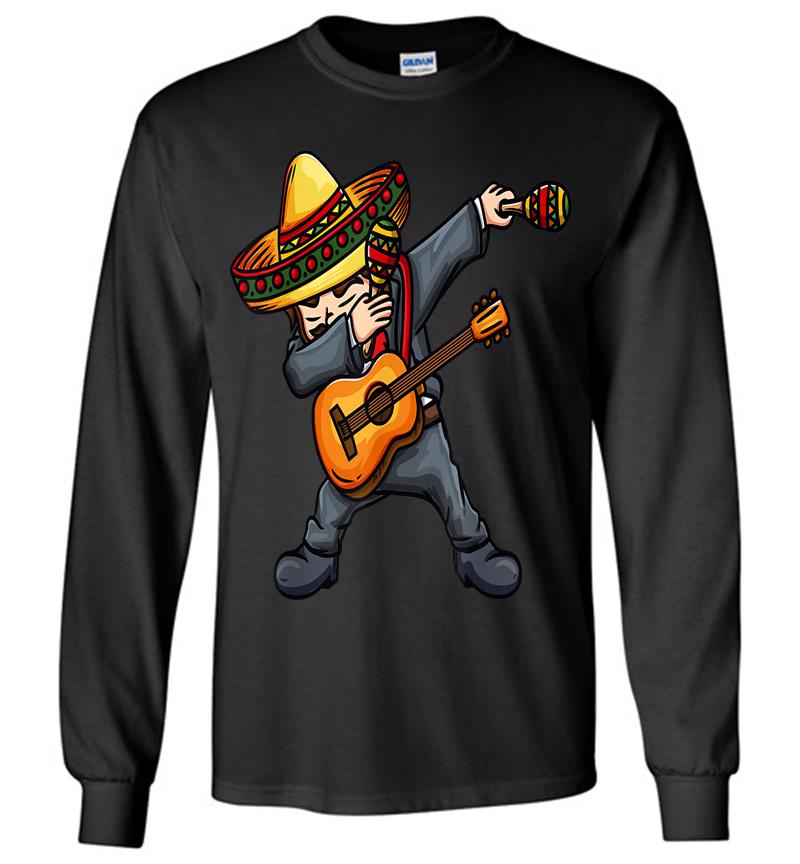 Dabbing Mariachi Cinco De Mayo Mexican Long Sleeve T-shirt