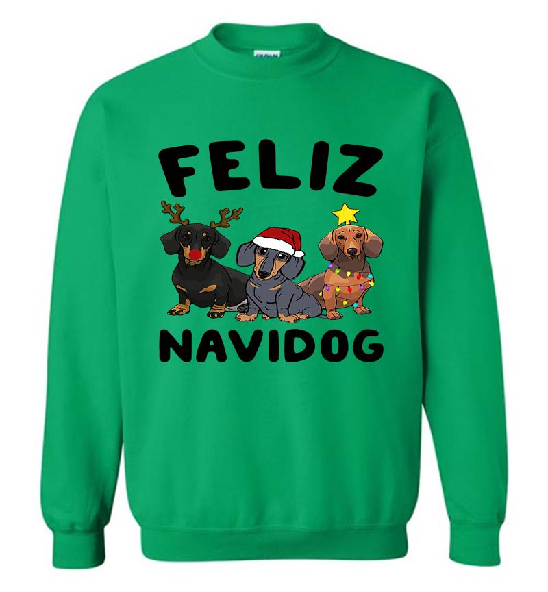 Inktee Store - Dachshund Felz Navidog Christmas Sweatshirt Image