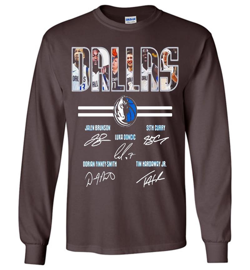 Inktee Store - Dallas Mavericks Jalen Brunson Signature Long Sleeve T-Shirt Image
