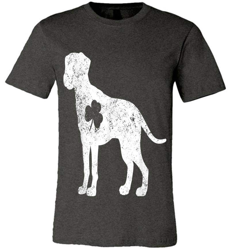 Inktee Store - Dalmatian Irish Clover St Patrick Day Dog Premium T-Shirt Image