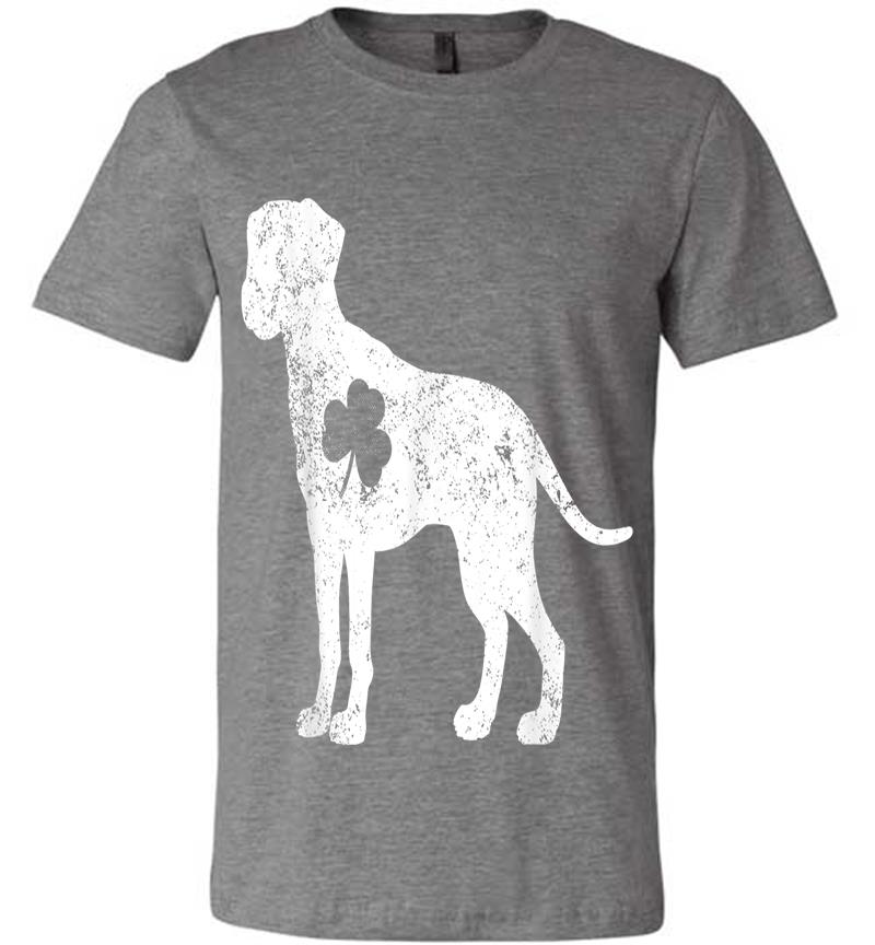 Inktee Store - Dalmatian Irish Clover St Patrick Day Dog Premium T-Shirt Image