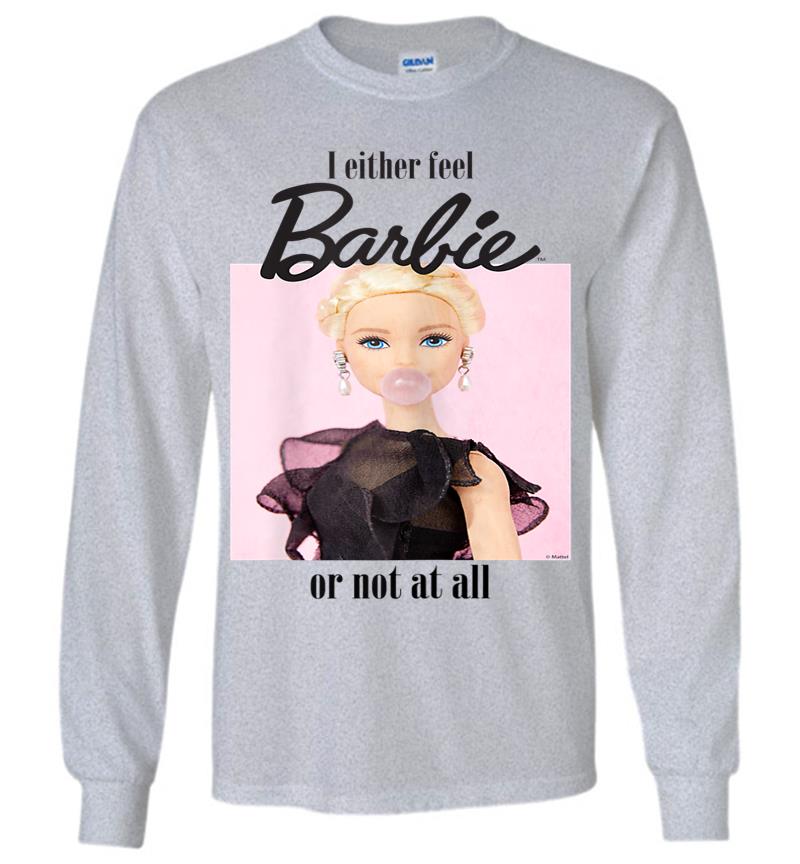 Inktee Store - Damen Barbie Feel Like Barbie Viele Grenfarben Long Sleeve T-Shirt Image