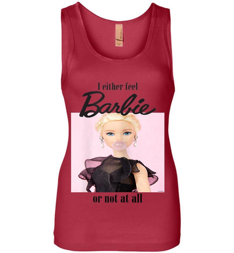Inktee Store - Damen Barbie Feel Like Barbie Viele Grenfarben Womens Jersey Tank Top Image