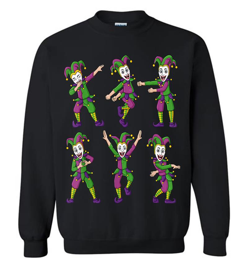 Dancing Jokers Mardi Gras Funny Boys Girls Kids Sweatshirt
