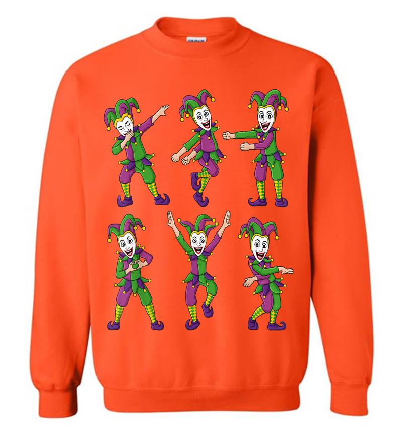 Inktee Store - Dancing Jokers Mardi Gras Funny Boys Girls Kids Sweatshirt Image