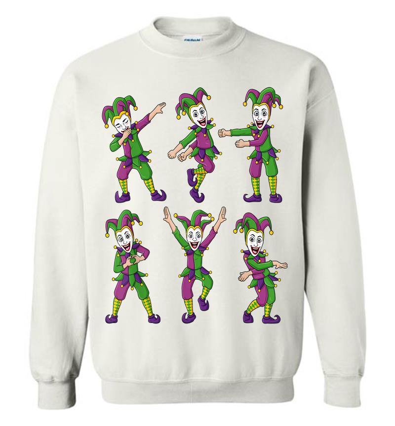 Inktee Store - Dancing Jokers Mardi Gras Funny Boys Girls Kids Sweatshirt Image