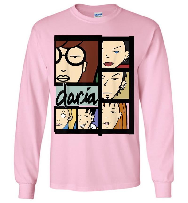 Inktee Store - Daria Character Panels Logo Long Sleeve T-Shirt Image