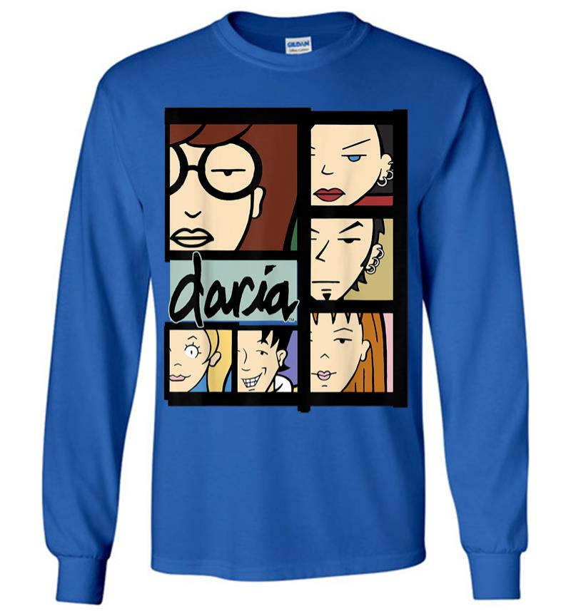Inktee Store - Daria Character Panels Logo Long Sleeve T-Shirt Image