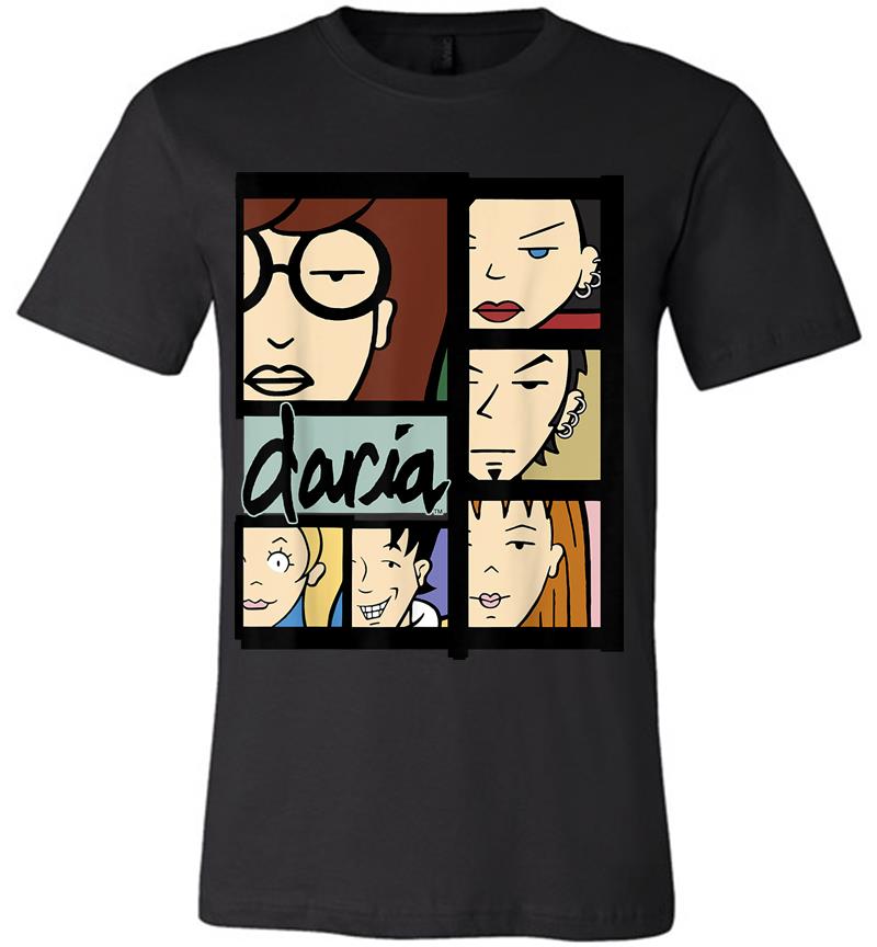 Daria Character Panels Logo Premium T-shirt