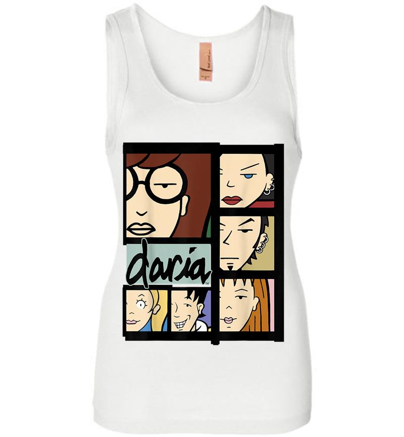 Inktee Store - Daria Character Panels Logo Women Jersey Tank Top Image
