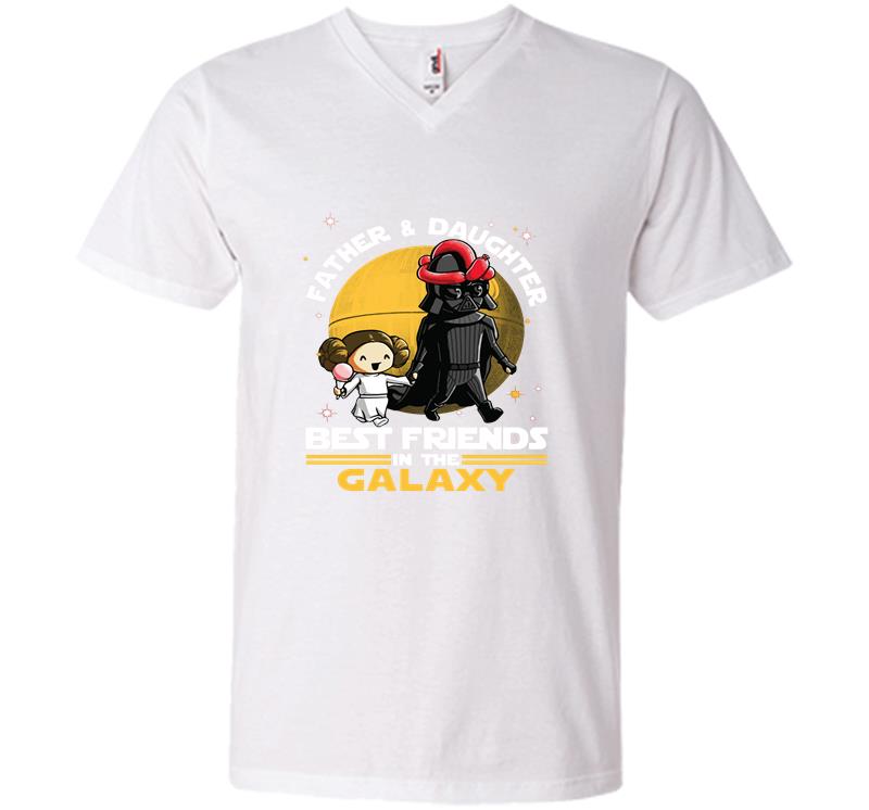 Inktee Store - Darth Vader Father And Daughter Leia Organa Best Friends In The Galaxy V-Neck T-Shirt Image