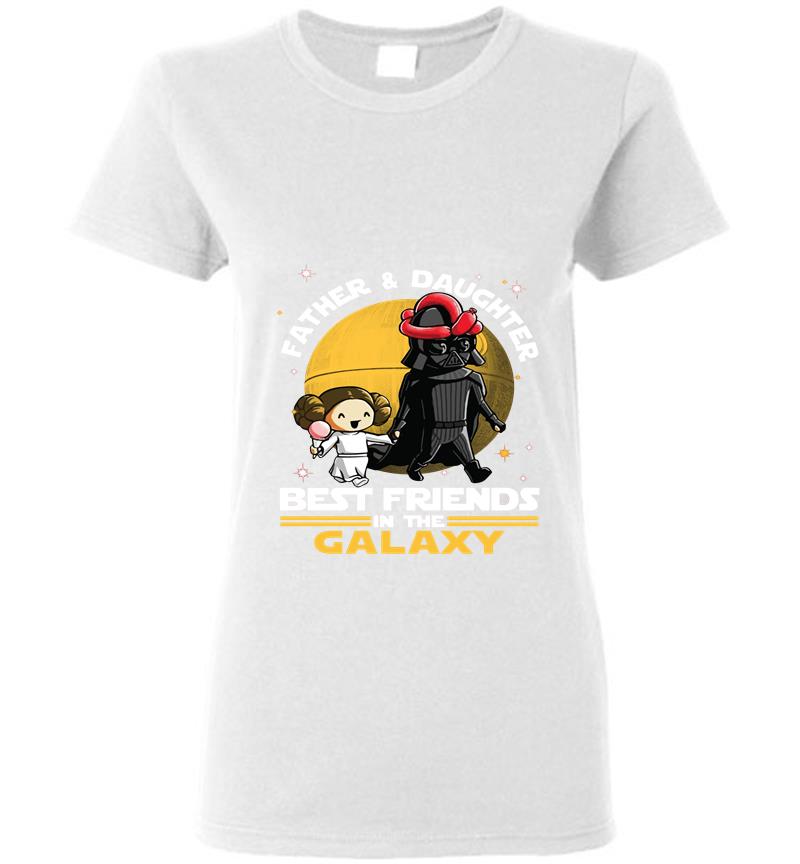 Inktee Store - Darth Vader Father And Daughter Leia Organa Best Friends In The Galaxy Womens T-Shirt Image